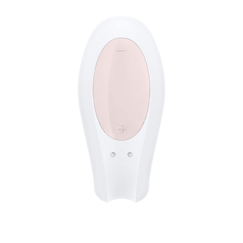 Satisfyer Double Joy Couples Vibrator- White - UABDSM