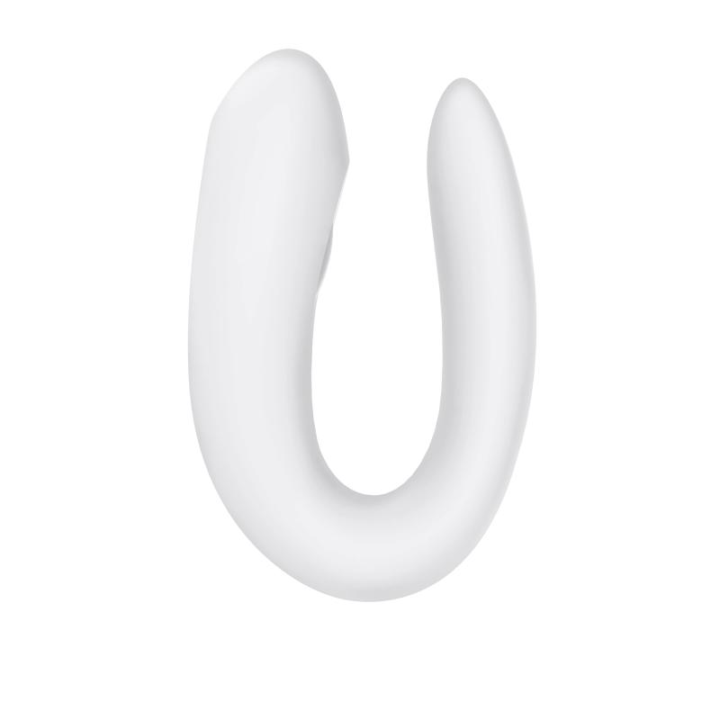 Satisfyer Double Joy Couples Vibrator- White - UABDSM