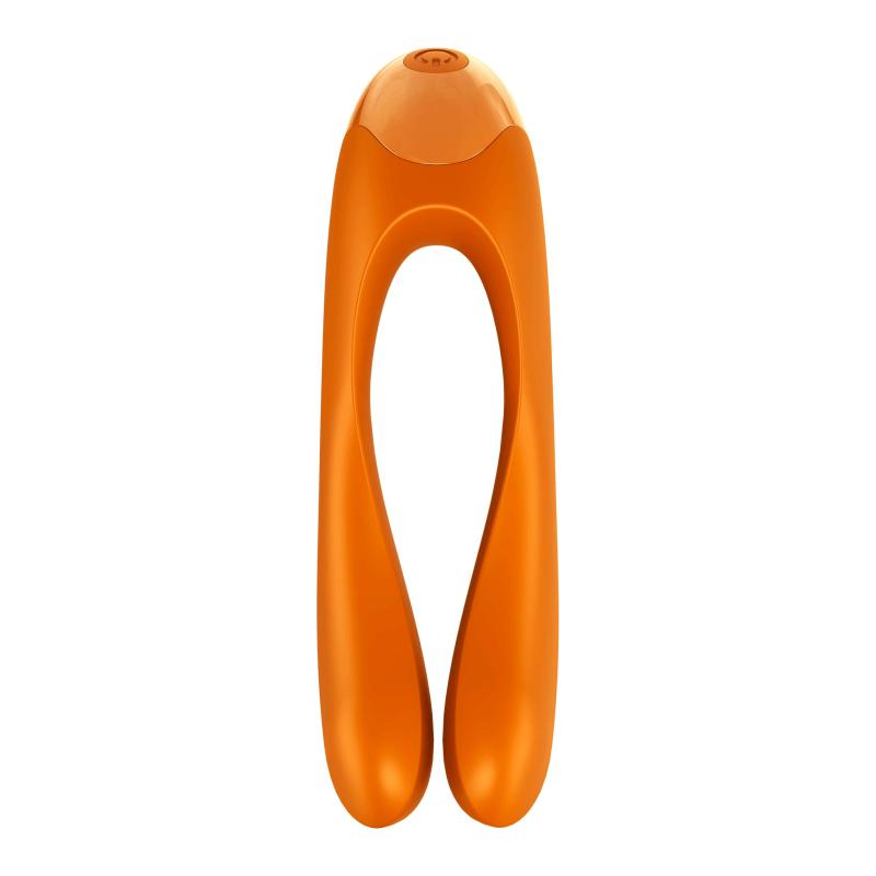 Satisfyer Candy Cane Finger Vibrator - Orange - UABDSM