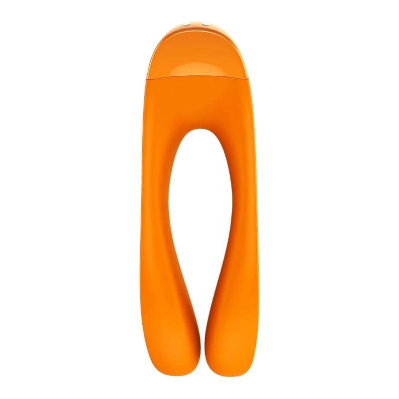 Satisfyer Candy Cane Finger Vibrator - Orange - UABDSM