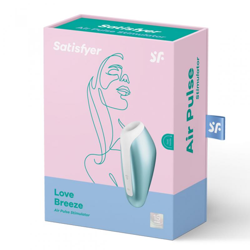 Satisfyer Love Breeze Sucking Vibrator - Ice Blue - UABDSM