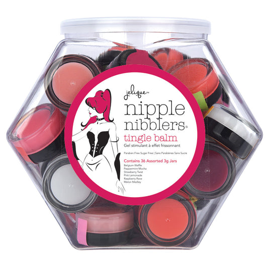 Nipple Nibblers Tingle Balm - Assorted 3 Gram Jars - 36 Count Fishbowl - UABDSM
