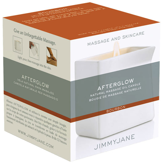 Jimmyjane Afterglow Natural Massage Oil Candle-Bourbon - UABDSM