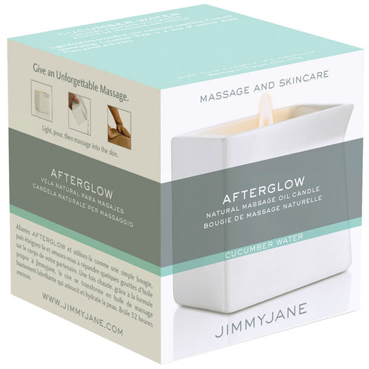 Jimmyjane Afterglow Natural Massage Oil Candle-Cucumber - UABDSM
