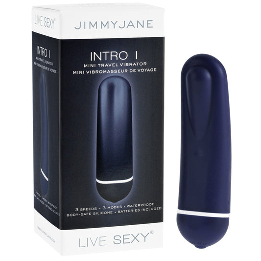 Jimmyjane Live Sexy Intro 1 Mini Travel Vibe-Blue 3.6 - UABDSM