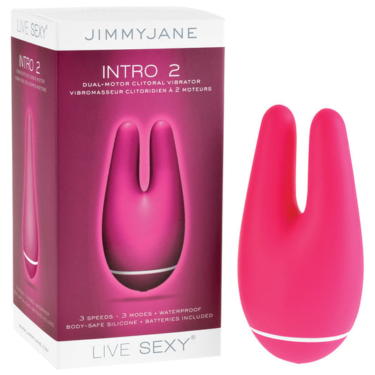 Jimmyjane Live Sexy Intro 2 Dual Motor Clitoral Vibe-Pink 4.5 - UABDSM