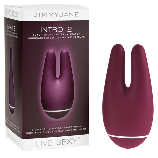 Jimmyjane Live Sexy Intro 2 Dual Motor Clitoral Vibe-Plum 4.5 - UABDSM