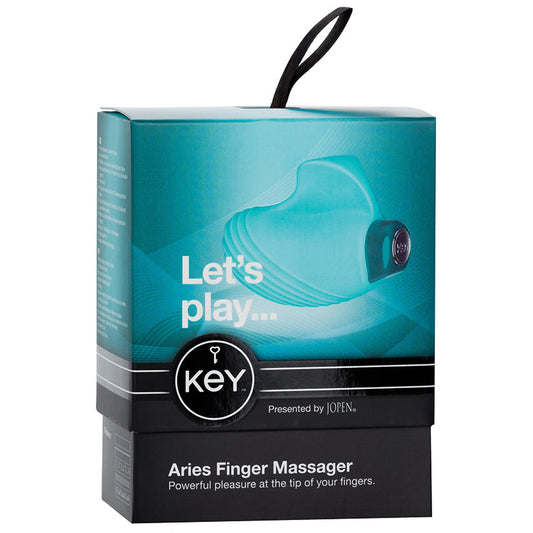 Key by Jopen Aries Finger Massager-Blue - UABDSM