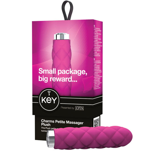 Key by Jopen Charms Petite Massager Plush-Pink 3.75 - UABDSM
