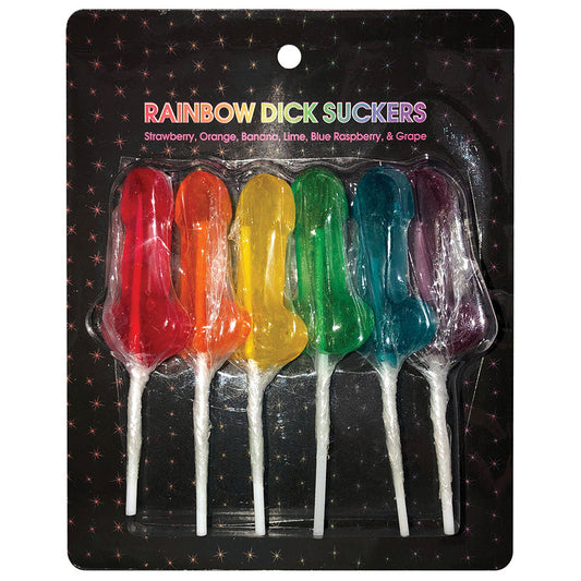 Rainbow Dick Suckers Assorted 6PK - UABDSM