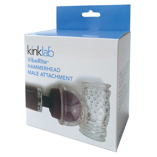 Kinklab VibeRite Hammerhead Male Attachment-Clear - UABDSM