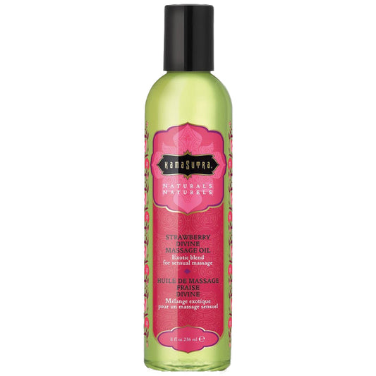 Naturals Massage Oil - Strawberry Divine 8 Fl Oz - UABDSM