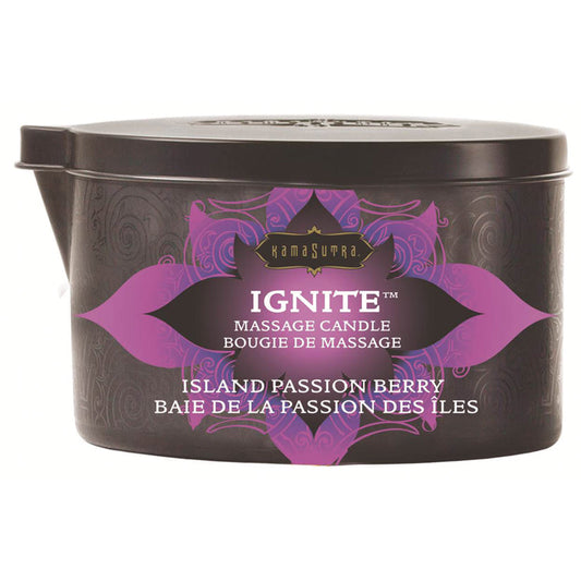 Ignite Island Passion Berry Massage Candle - 6 Oz Passion Fruit - 6 Oz. - UABDSM