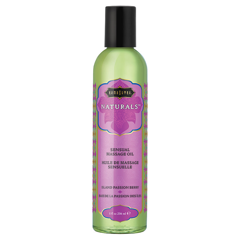 Naturals Massage Oil - Island Passion Berry - 8 Fl. Oz. - UABDSM