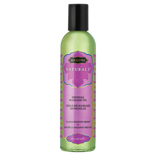 Naturals Massage Oil - Island Passion Berry - 8 Fl. Oz. - UABDSM