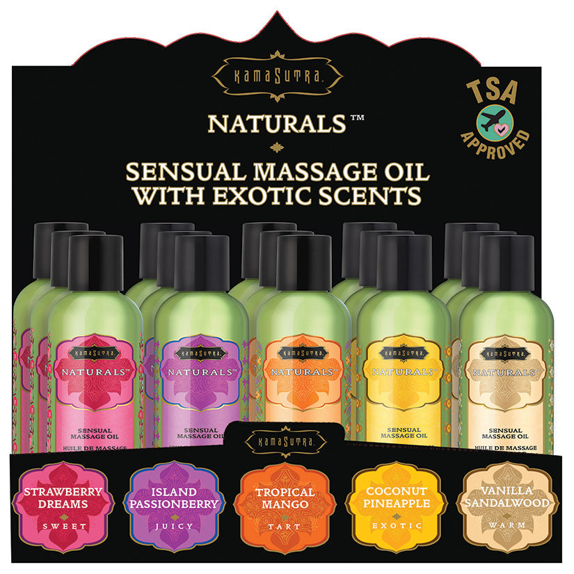 Kama Sutra Naturals Massage Oil 2oz Assorted Prepack - UABDSM