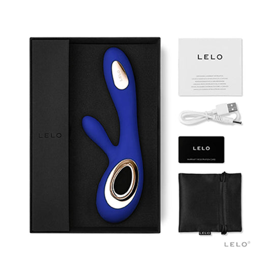 Lelo Soraya Wave Midnight Blue Dual Rechargeable Vibrator - UABDSM