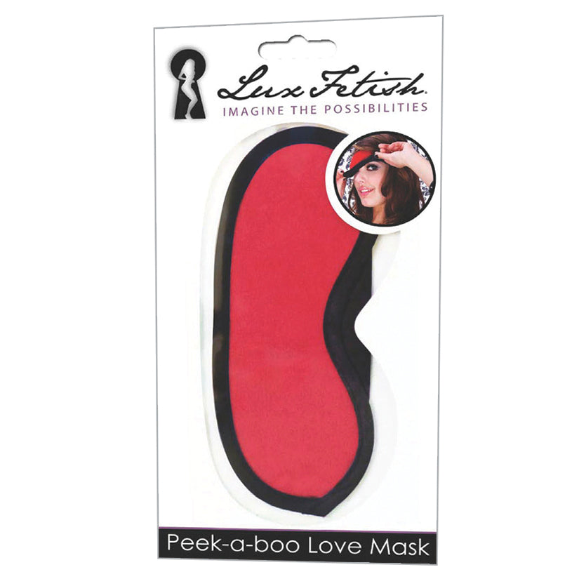 Lux Fetish Peek-A-Boo Love Mask-Red - UABDSM