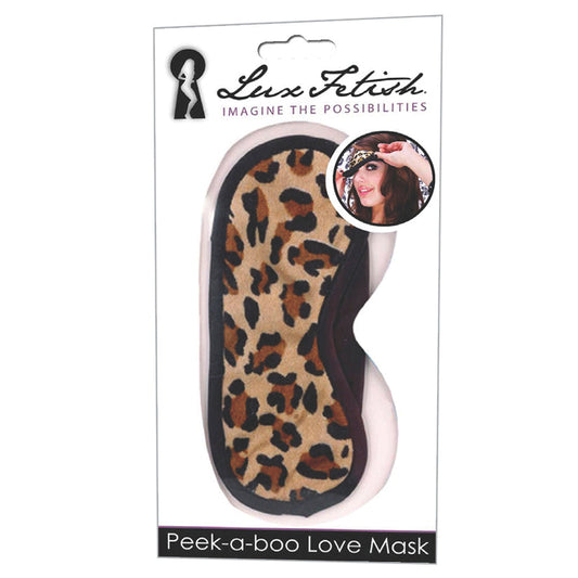 Lux Fetish Peek-A-Boo Love Mask-Leopard - UABDSM