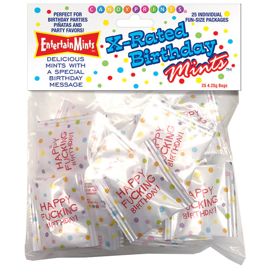 X-Rated Birthday Mints - 25 Individual Fun Size Packages - UABDSM