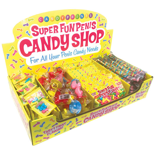 Super Fun Penis Candy Shop 166 Ct Display - for All Your Penis Needs - UABDSM