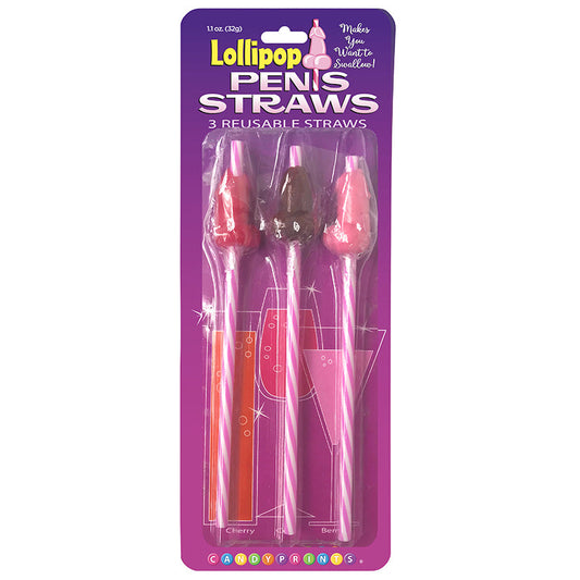 Candy Penis Straws 3pk - UABDSM