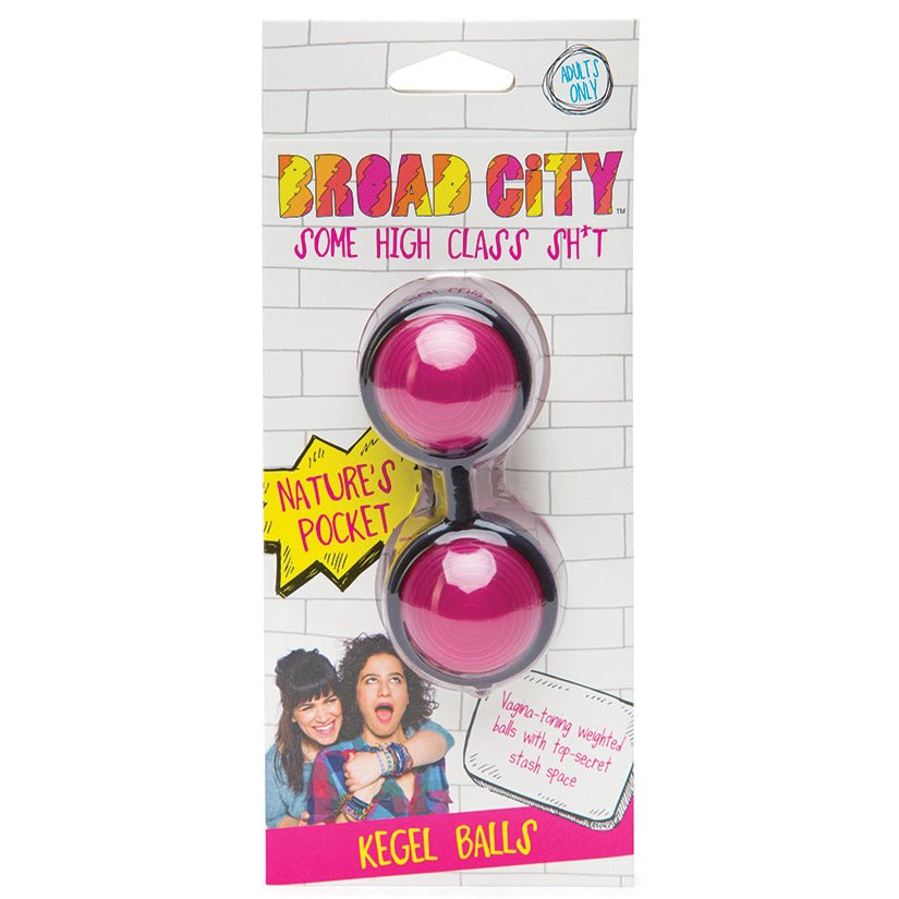 Broad City Natures Pocket Kegel Balls - Hot Pink - UABDSM