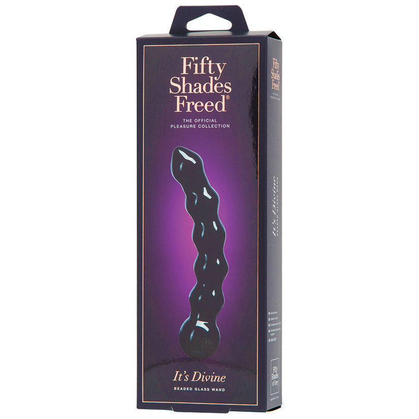 Fifty Shades Freed Its Divine Glass Beaded Dildo-Black - UABDSM