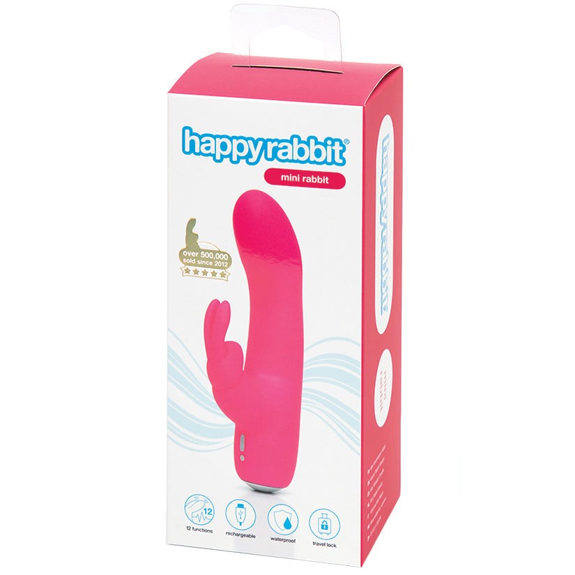 Happy Rabbit Mini Rechargeable Rabbit Vibrator-Pink - UABDSM