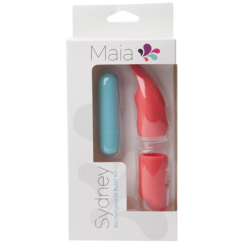 Maia Sydney Rechargeable Mini Bullet With 2 Sleeves-Teal - UABDSM