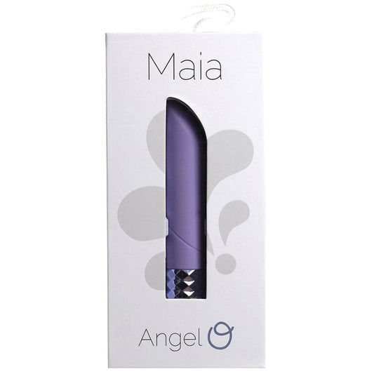 Maia Angel Rechargeable Crystal Gems Bullet-Purple - UABDSM