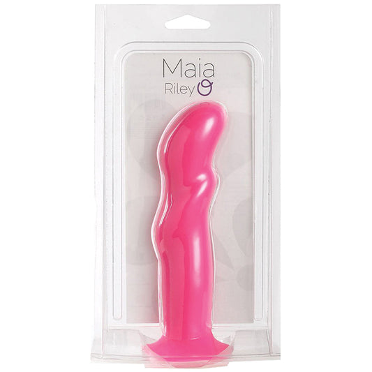 Maia Riley Silicone Swirl Dong-Neon Pink 8 - UABDSM
