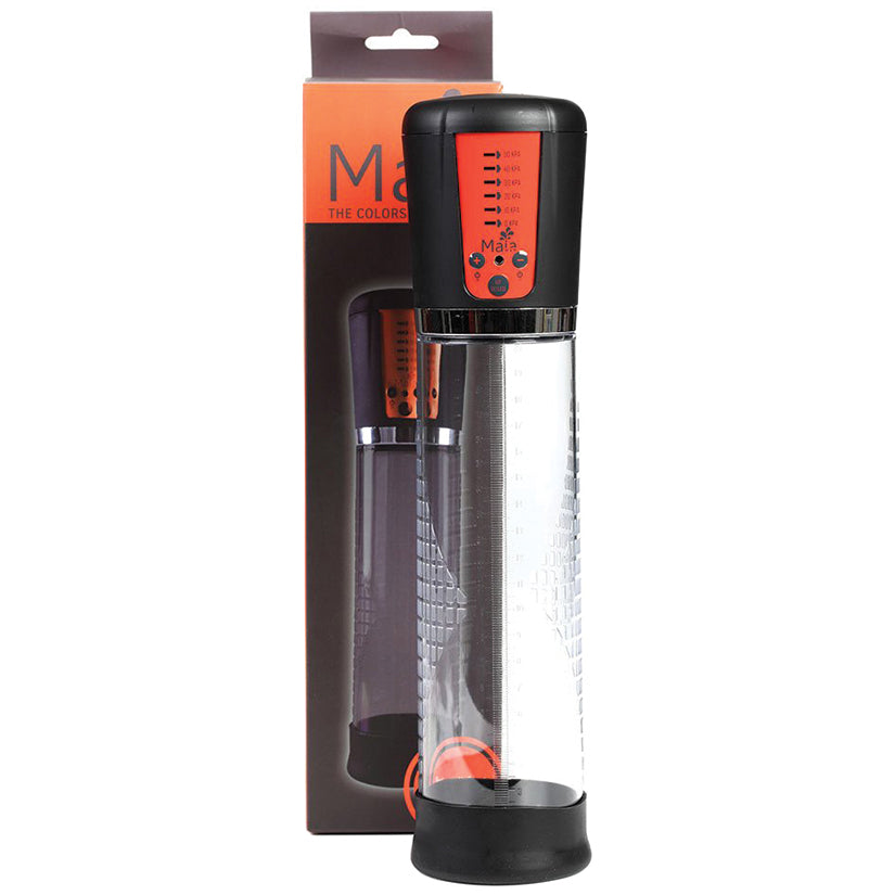 Maia Jackson Rechargeable Enlargement Penis Pump-Grey/Orange - UABDSM