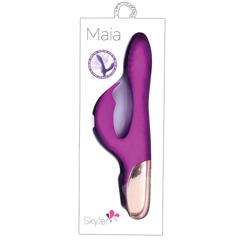 Maia Skyler Rechargeable Bendable Rabbit-Purple 8.5 - UABDSM