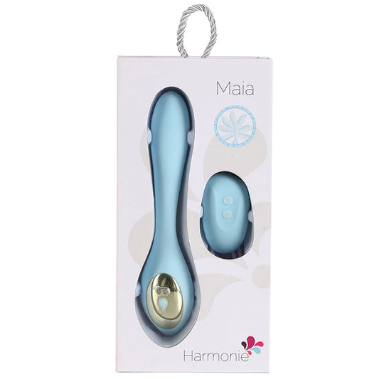 Maia Harmonie Remote Control Bendable Couples Vibrator-Blue 8.5 - UABDSM