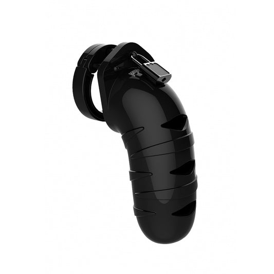 Man Cage 05 Male 5.5 Inch Black Chastity Cage - UABDSM
