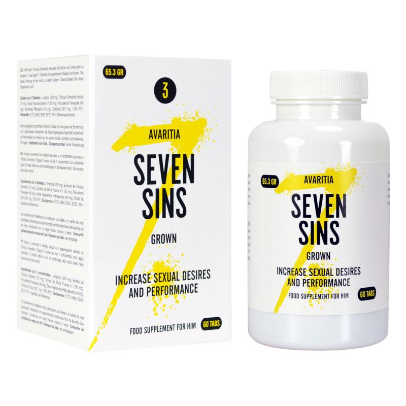 Seven Sins - Grown - Aphrodisiac For Men - 60 Pieces - UABDSM