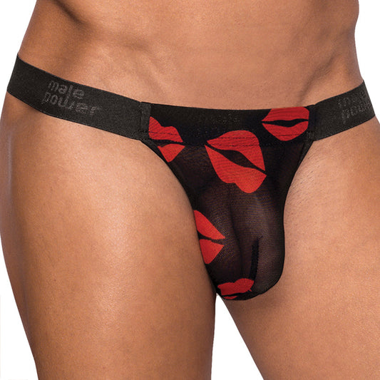 Kiss Me - Micro Thong v - Large/ X-Large - Sheer  Lips - UABDSM