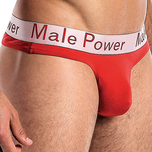 Male Power Modal Basics Low Rise Thong-Red S/M - UABDSM