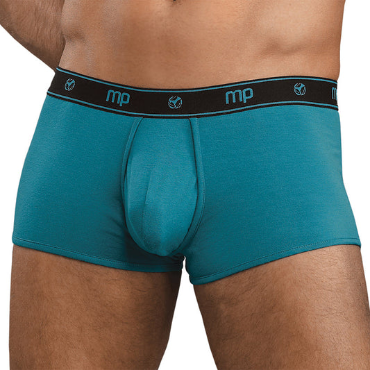 Male Power Bamboo Low Rise Mini Short-Teal Large - UABDSM