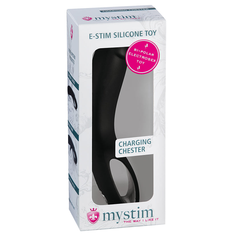 Mystim Charging Chester E-Stim Dildo-Sexy Black - UABDSM