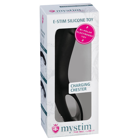 Mystim Charging Chester E-Stim Dildo-Sexy Black - UABDSM