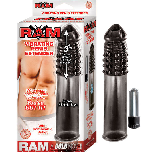 Ram Vibrating Penis Extender - Smoke - UABDSM