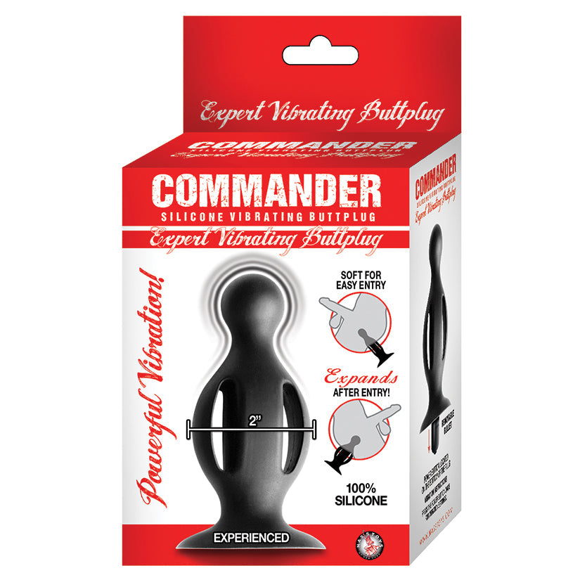 Commander Expert Vibrating Buttplug-Black - UABDSM