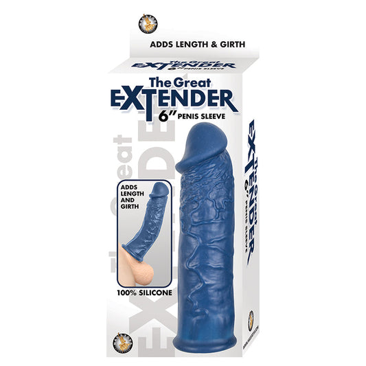 The Great Extender Penis Sleeve-Blue 6 - UABDSM