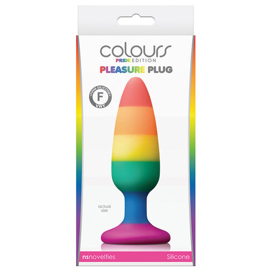Colours Pride Edition Pleasure Plug-Rainbow Medium - UABDSM