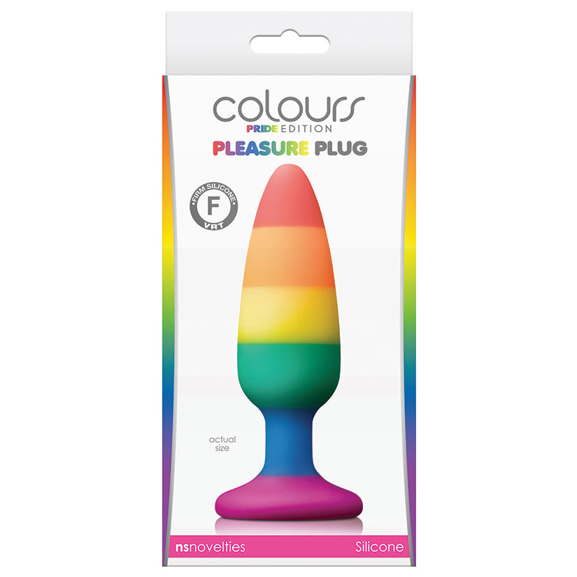 Colours Pride Edition Pleasure Plug-Rainbow Medium - UABDSM