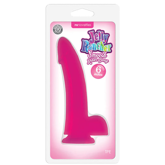 Jelly Rancher Smooth Rider Dong - 6 Inches - Pink - UABDSM