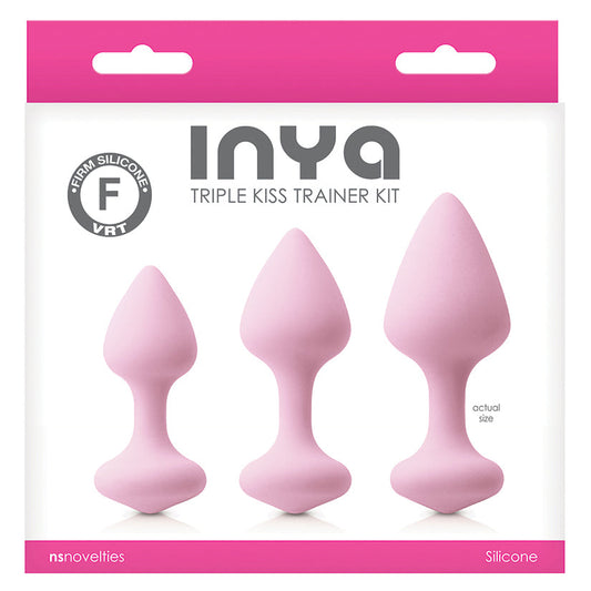 INYA Triple Kiss Anal Plug Trainer Kit-Pink - UABDSM