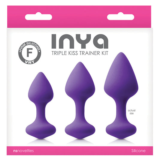 INYA Triple Kiss Anal Plug Trainer Kit-Purple - UABDSM